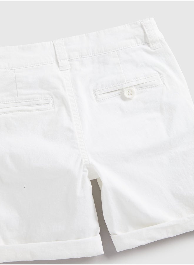 mothercare White Chino Shorts  - Image 3