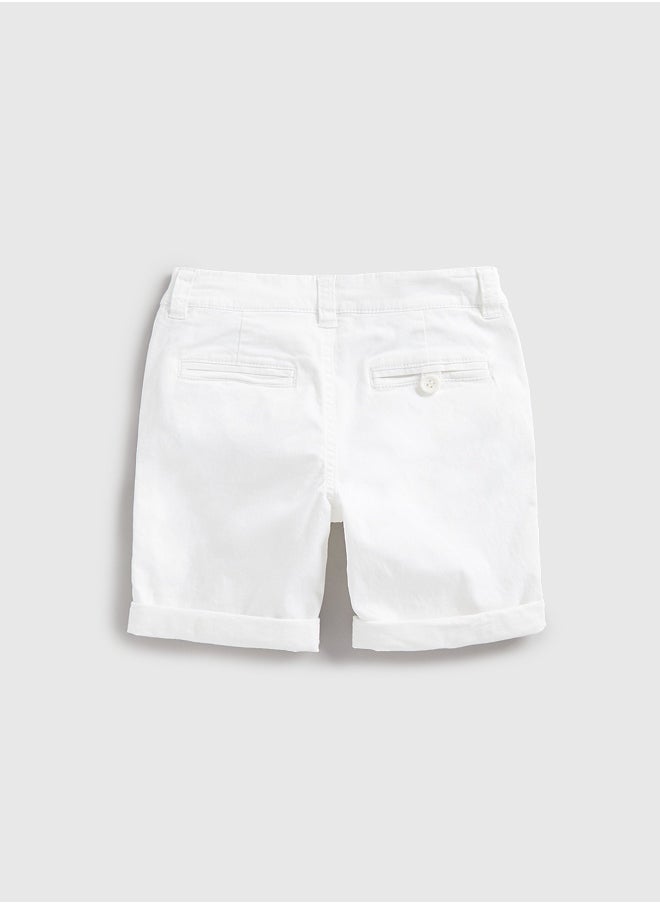 mothercare White Chino Shorts  - Image 4