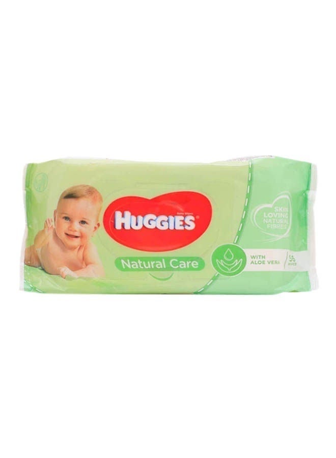 HUGGIES Baby Wipes, Aloe Vera, 56 Pcs