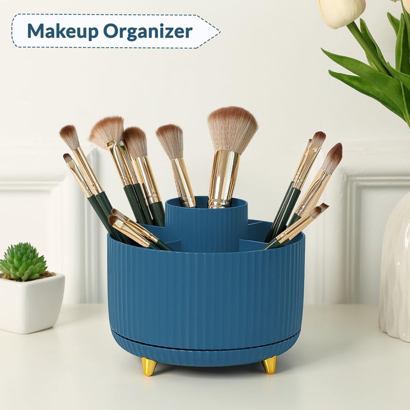 SKYDUE 360 Degree Rotating Desk Organizer, Dual-Purpose Pencil Pen Holder, Rotating Desk Pen Organizer with 5 Slots, Pencil Cup for Office, School, Home - Image 4