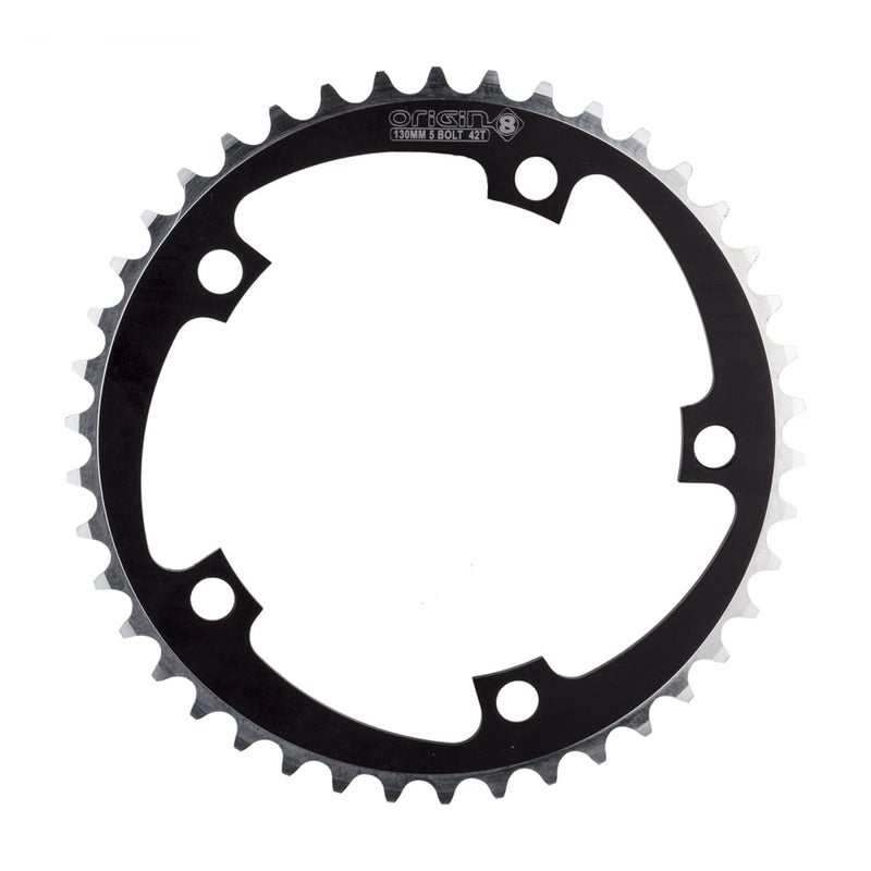 Origin8 Alloy Non-Ramped Chainrings, 42t, Black - Image 4