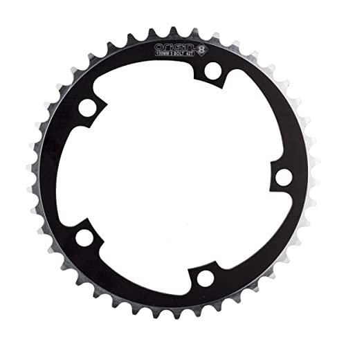 Origin8 Alloy Non-Ramped Chainrings, 42t, Black - Image 1