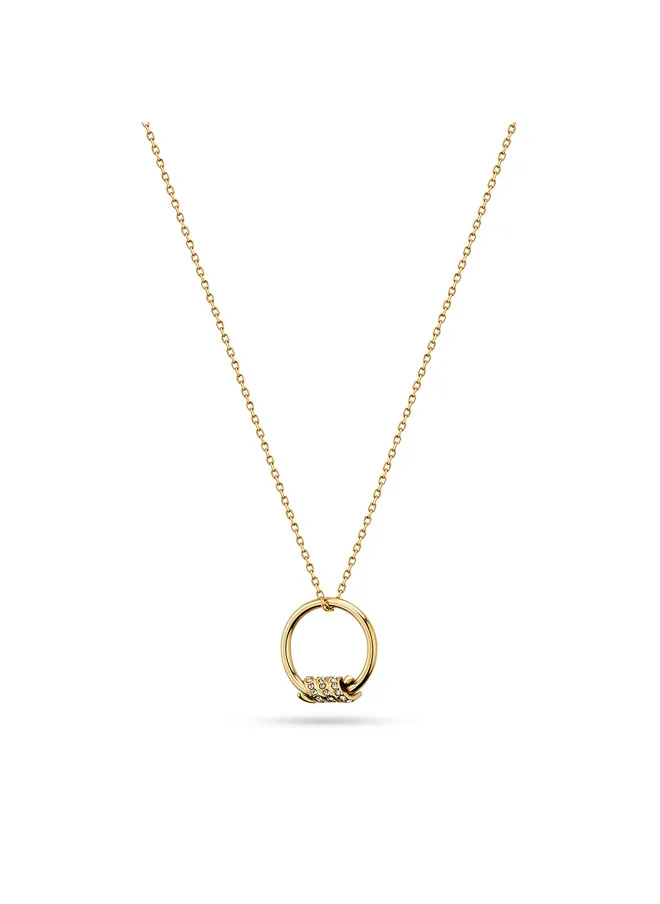 POLICE Barbedwire Gold Plated Necklace for Women's