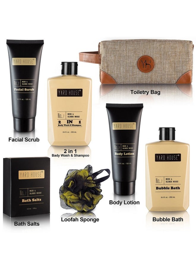 Yard House - Yard House Mens Bath and Body Gift Set - Musk and Blonde Woods - Luxury Christmas, Birthday, Fathers Day Gifts From Daughter, Wife, Son For Dad, Husband - Relaxing Spa Kit for Him in Toiletry Bag - Image 1