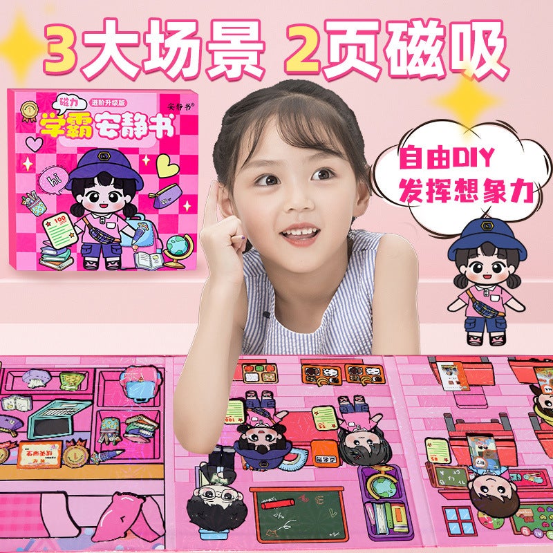New School Bully School Slag Magnetic Quiet Book School Magnetic Paste Strong Magnetic Paste Creative Toys Girl Gift Diy - Image 3