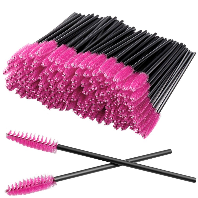 Obinhere 300 Pcs Disposable Mascara Wand Eyelash Brush for EyeLash Extension SupplieRed 