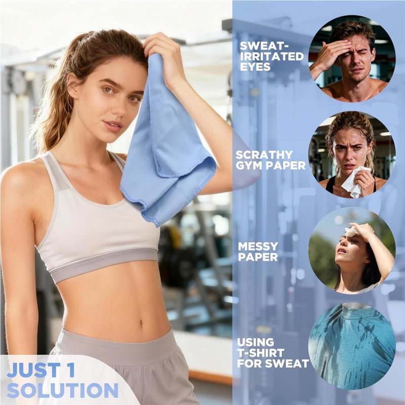 Vnoss Microfiber Gym Towels - Quick Dry, Highly Absorbing, Odor-Free, for Women & Men - Gym Towel for Hot Yoga, Tennis, Working Out, Camping, Set of 5 Pastel (Pastel Colors, 5Pack - 16 * 27Inch) - Image 3
