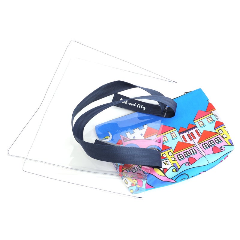 Biggdesign Owl And City Transparent Shopping and Beach Bag - Image 5