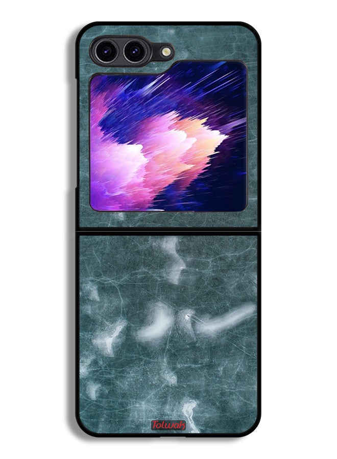 Tolwak Samsung Galaxy Z Flip6 Protective Case Cover Stonish Pattern - Image 1