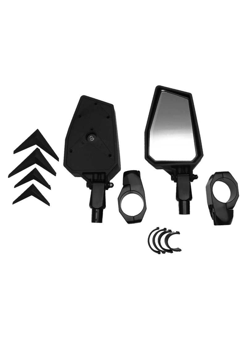 Generic - Pair of ATV Side Rear View Mirrors, Black Frame - Image 1