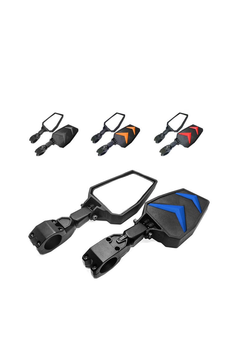 Generic - Pair of ATV Side Rear View Mirrors, Black Frame - Image 1