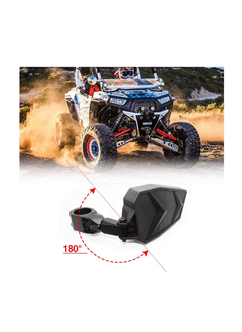 Generic - Pair of ATV Side Rear View Mirrors, Black Frame - Image 1