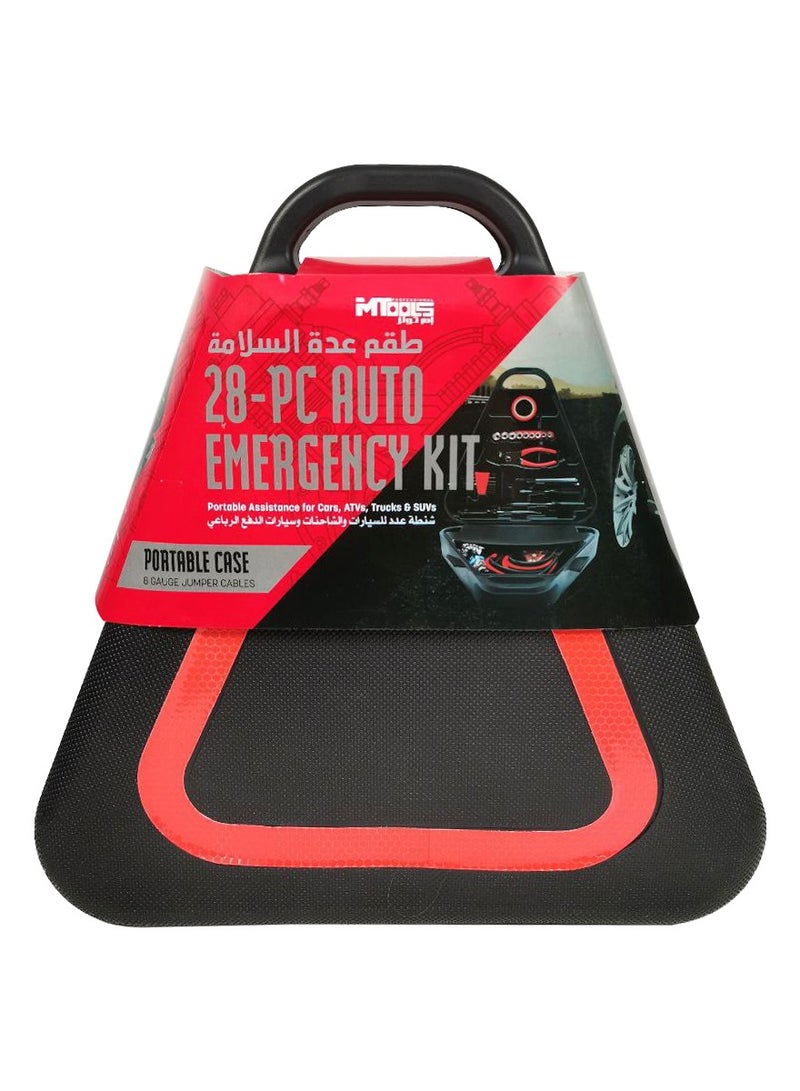 MTOOLS Jumper Cable Tools Set 28 Pcs Car Emergency Tools Set Jumper Cable Air Pressure Gauge Hex Key Set  - Image 5