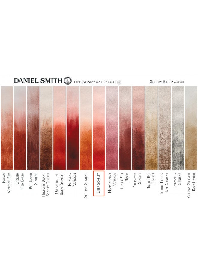 DANIEL SMITH Extra Fine Watercolor Paint, 15ml Tube, Deep Scarlet, 284600033, 0.5 Fl Oz (Pack of 1)