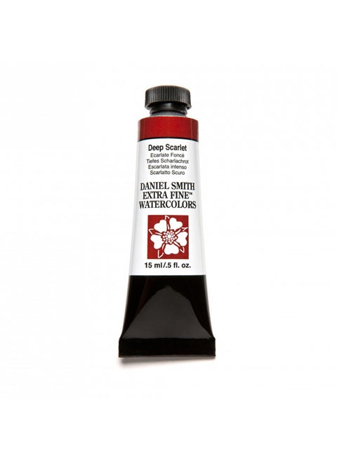 DANIEL SMITH Extra Fine Watercolor Paint, 15ml Tube, Deep Scarlet, 284600033, 0.5 Fl Oz (Pack of 1)