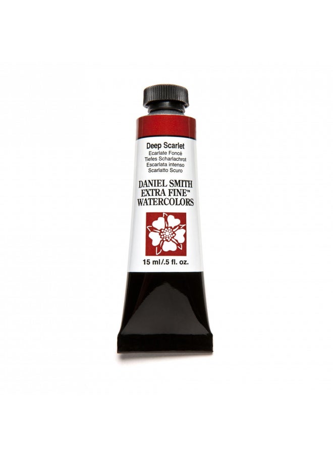 DANIEL SMITH Extra Fine Watercolor Paint, 15ml Tube, Deep Scarlet, 284600033, 0.5 Fl Oz (Pack of 1)