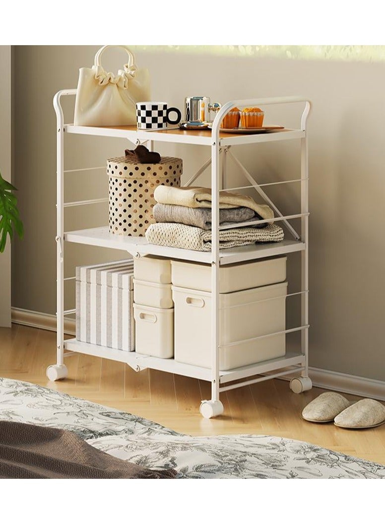 DubaiGallery 3 Tier Foldable Storage Rack Kitchen Storage Shelf Kitchen Garage Home Closet Office Storage Rack Storage Organizer Storage Shelves - Image 3