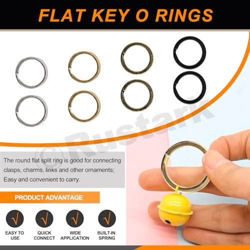 Rustark 321Pcs 4 Colors Key Chain Rings Set with Hook Pliers Include Jump Rings Lobster Claw Clasps Keychain Hooks with Key Ring for Necklace Bracelet Crafts Jewelry Making - Image 5