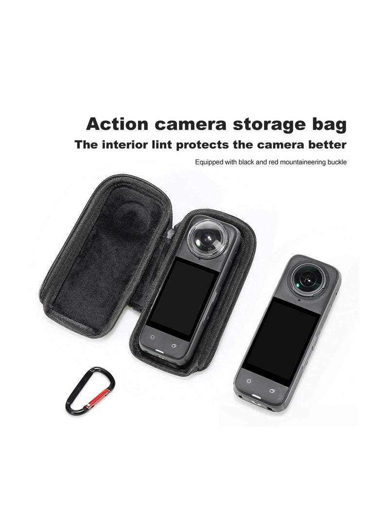General For Insta360 X5 Accessory Kit: Waterproof and Wear-resistant Storage Bag + Anti-skid Silicone Case + High Transparency PC Lens Protector + 2 Anti-Scratch Tempered Film  - Image 5