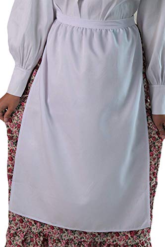 Making Believe Women's Simple White 30" Long Peasant Apron - Image 2