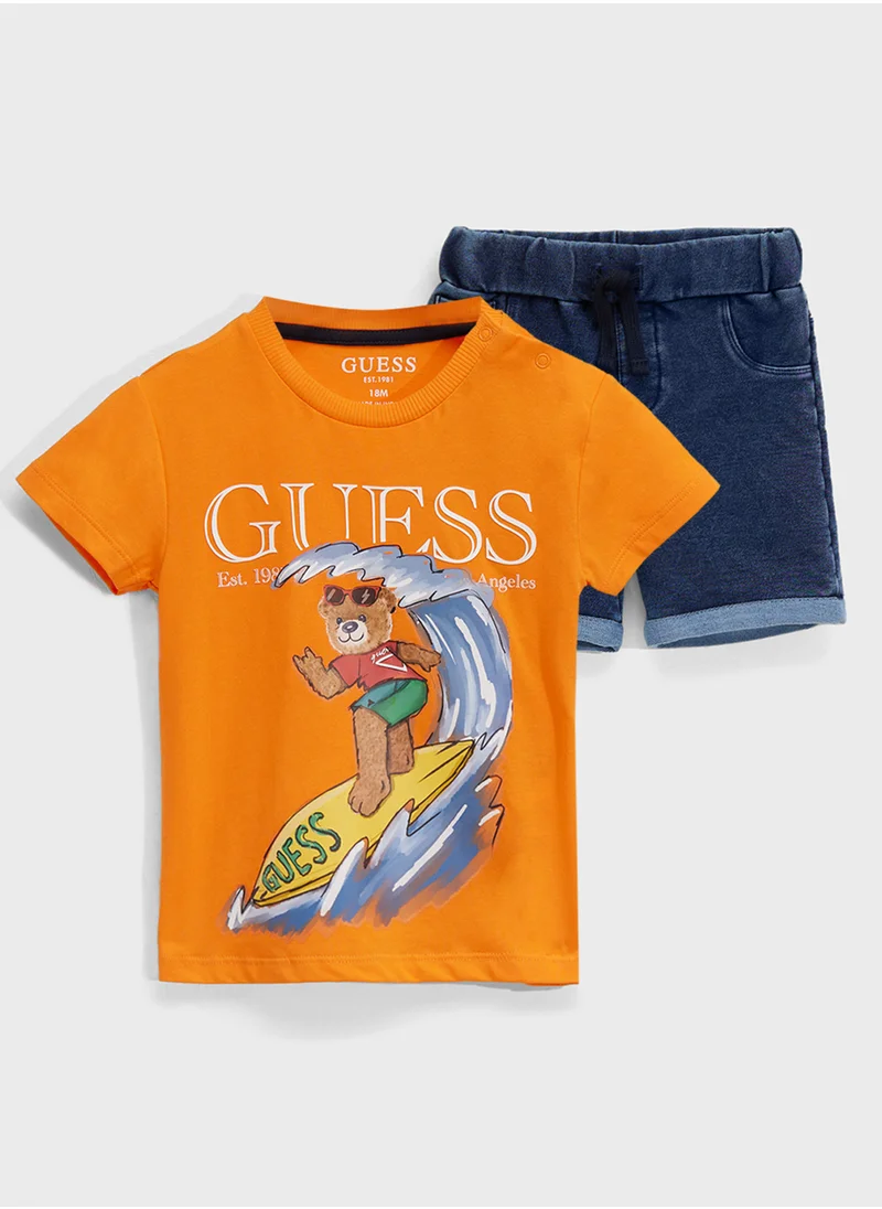 جس Kids Short Sleev T-Shirt And Shorts
