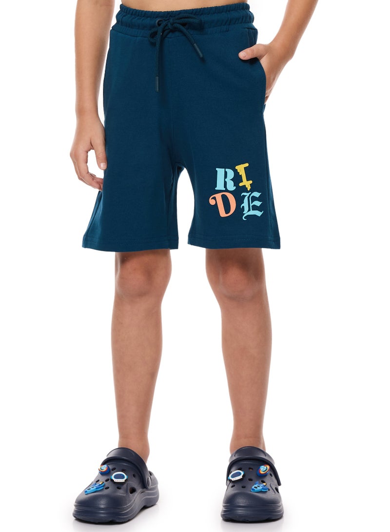 فكتور اند جين تيشيرت وشورت سكيت بورد فيكتور آند جين - أزرق - Image 4