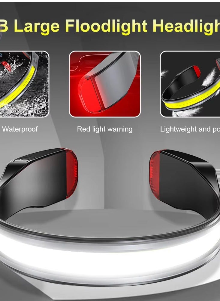 Outdoor camping night headlight LED strong light rechargeable head mounted neck light floodlight - Image 4