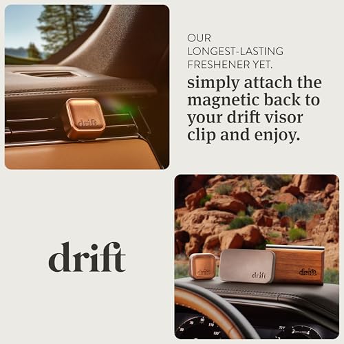 Drift Metal Vent Clip Starter Kit - Car Air Freshener - Scent Diffuser for Car - Metal Odor Eliminator - Amber - Image 4