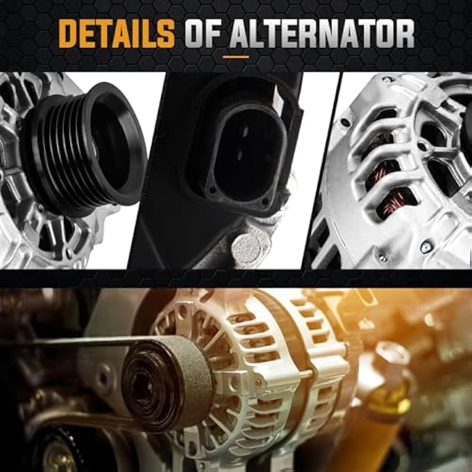 ILONPA Alternator Replacement Compatible with 1999 2000 2001 2002 2003 2004 2005 Volkswagen Beetle Jetta, 1999 2000 2001 2002 2003 2004 2005 20006 Volkswagen Golf Replace ABO0193, MG556, 111989, 113887 - Image 3