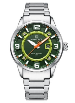 NAVIFORCE Stainless Steel Analog Quartz Wrist Watch For Men with Date NF8044 S/GN/S  - Image 1
