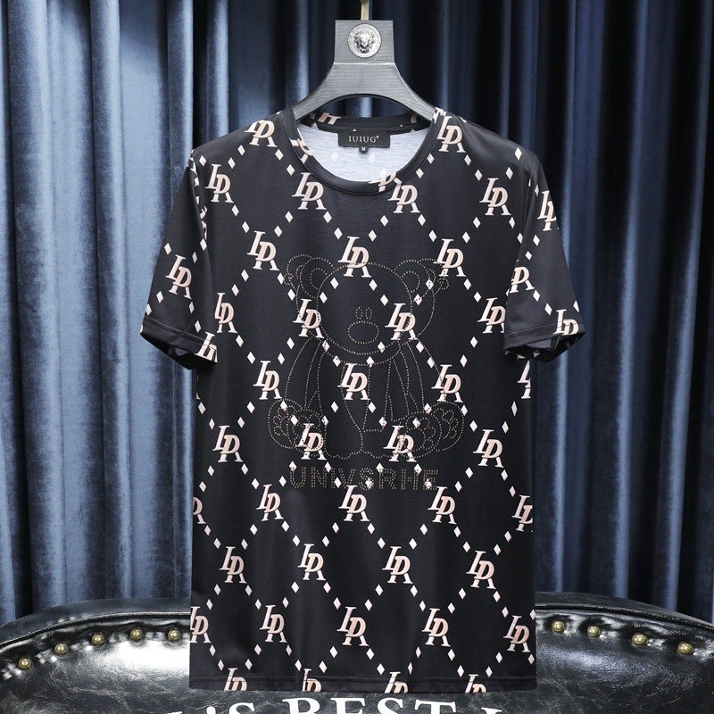 Blue Bee/Trendy European Men'S Mercerized Cotton 3D Heat Transfer Round Neck Short-Sleeved T-Shirt For Men - Image 2