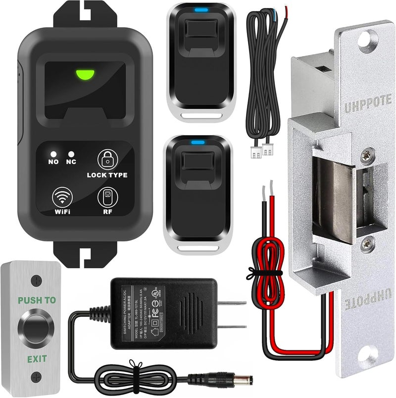UHPPOTE نظام التحكم عن بُعد WiFi من UHPPOTE مع قفل كهربائي وزر خروج - Image 1