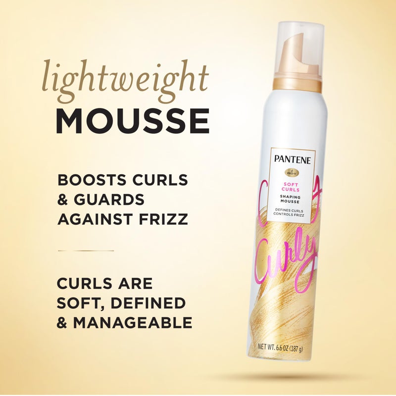 Pantene Curl Mousse For Curly Hair, Tames Frizz for Soft Touchable Curls, 6.6 Oz Each (Pack of 3) - Image 2