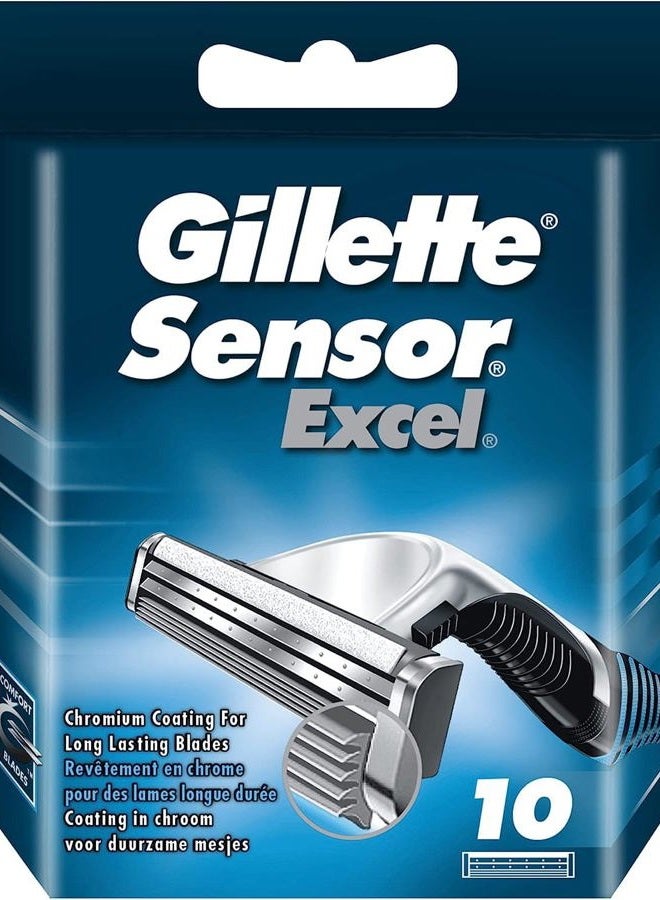 Gillette شفرات حلاقة سنسور إكسل للرجال، عبوة من 10 شفرات إعادة تعبئة - Image 1
