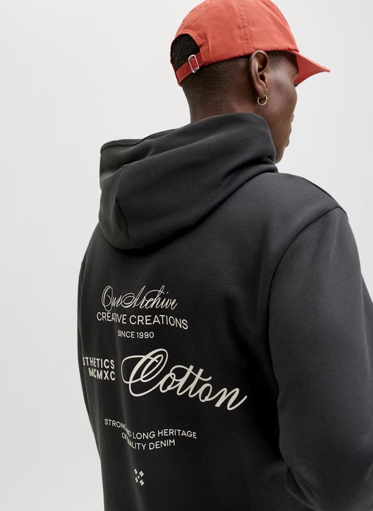 جاك اند جونز سترة بغطاء رأس بقصة فضفاضة - Image 3