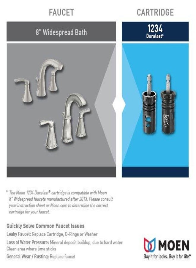 Moen 1234 Duralast Two Handle Replacement Cartridge - Image 2