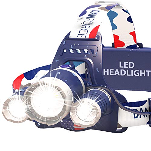 DanForce Headlamp. USB Rechargeable LED Head Lamp. Ultra Bright LUMINUS 1080 Lumen Head Flashlight + Red Light. HeadLamps for Adults, Camping, Outdoors & Hard Hat Work. Zoomable IPX54 Headlight - Image 1