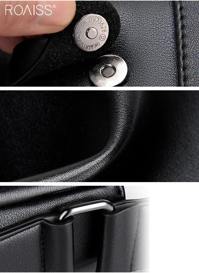 Men's Casual Business Multi Pocket Crossbody Bag Adjustable Shoulder Strap Pu Leather Shoulder Bag Large Capacity Design Multi Pocket Leather Bag - pzsku/Z92FE4DBB9E384067ED44Z/45/_/1704245338/3f61e8de-d588-4ab9-8366-711482e9b999