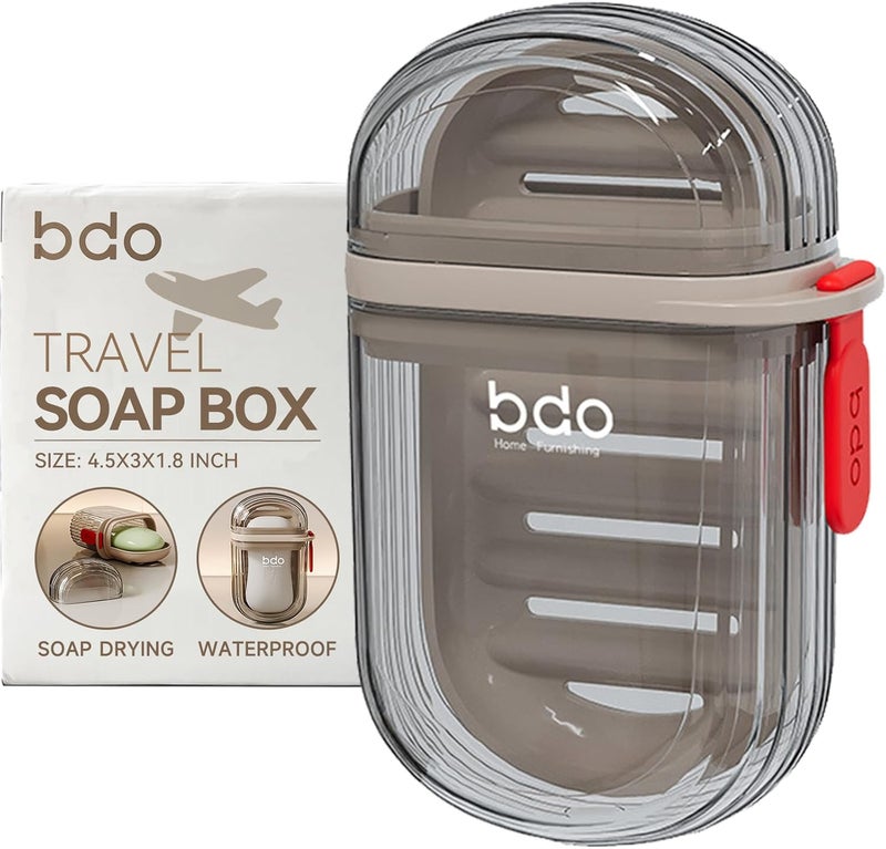 Doter Travel Soap Case, Leakproof Soap Container with Lid, Portable Bar Soap Holder for Traveling, Soap Dish for Bathroom, Shower, Gym, School, Camping, Vacation, Outdoor-Transparently - Image 1
