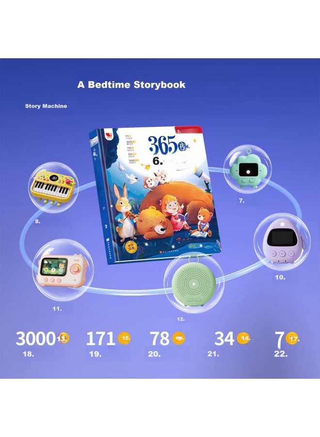 Luoli New Year Gift 365 Nights Singing Bedtime Story Sound Book Early Education Reading Machine Audio Book Children's Toy - Image 1