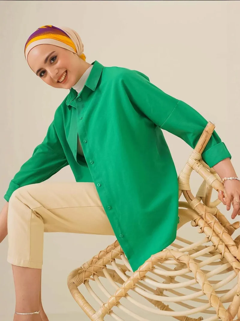 BIG DART BDART Relaxed Fit Poplin Shirt with Button Closure