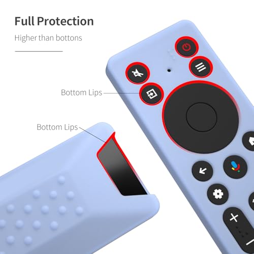 AKSHFETH Silicone Cover for TCL RC813A Remote 2025 QM6K Series Remote Silicone Protective Skin Case Anti-Slip Cover with Lanyard(Luminous Blue) - Image 4
