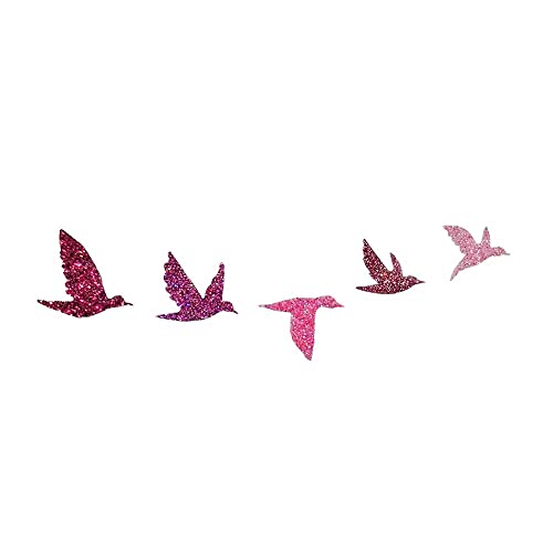 Comet Busters Pink Birds Glitter Temporary Body Tattoo Body Sticker (BT196) - Image 3