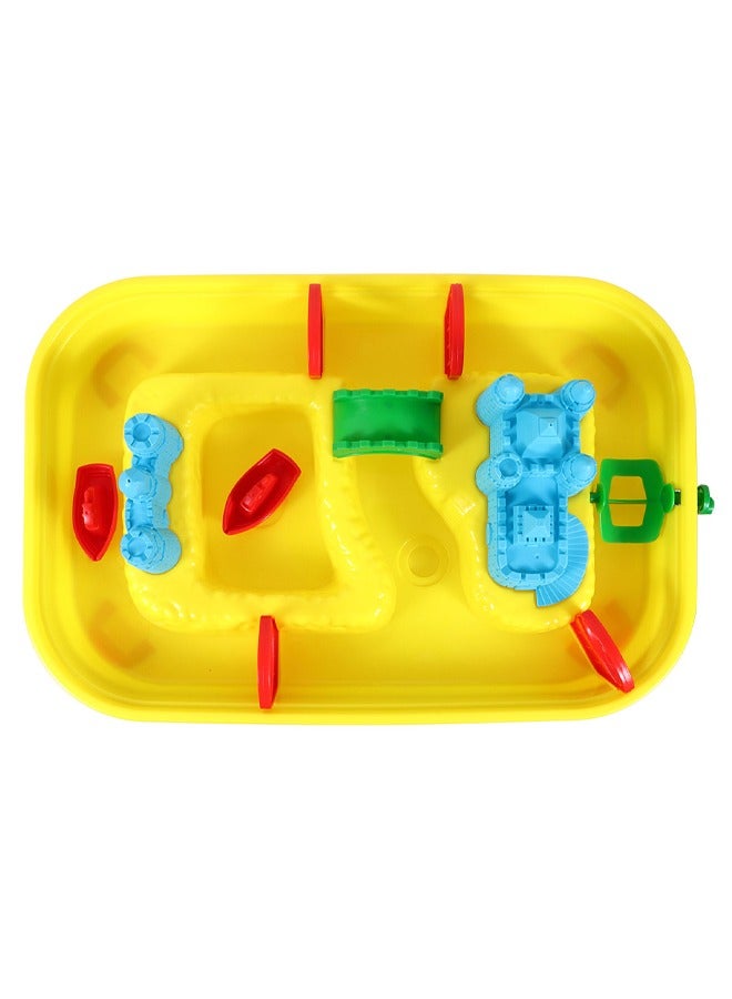 Ogi Mogi Toys Sand & Water Table, 9 Piece Accessory Set, Indoor & Outdoor Summer Activity Hands On Beach Game, Durable Sensory Sandbox For Kids, Toys for Toddlers Preschoolers, Boys and Girls  - Image 4