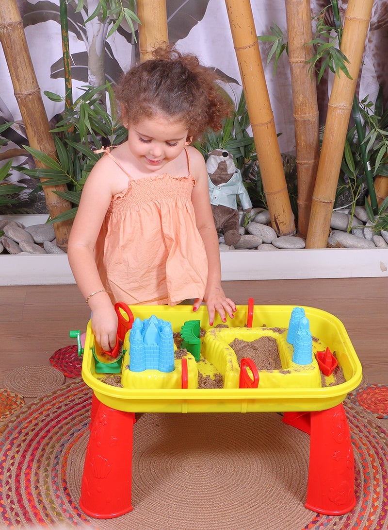 Ogi Mogi Toys Sand & Water Table, 9 Piece Accessory Set, Indoor & Outdoor Summer Activity Hands On Beach Game, Durable Sensory Sandbox For Kids, Toys for Toddlers Preschoolers, Boys and Girls  - Image 5