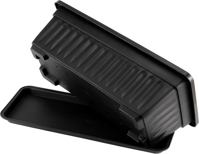 HAKZEON 6 Pack 17 Inches Plastic Flower Box Planters with Trays, Countryside Flower Window Boxes with 30 Plant Labels, Black Rectangular Vegetable Planters for Windowsill, Porch, Balcony, Garden - Image 5