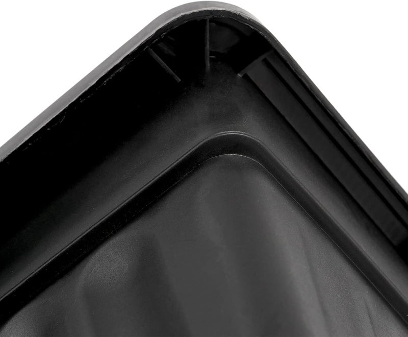 HAKZEON 6 Pack 17 Inches Plastic Flower Box Planters with Trays, Countryside Flower Window Boxes with 30 Plant Labels, Black Rectangular Vegetable Planters for Windowsill, Porch, Balcony, Garden - Image 3