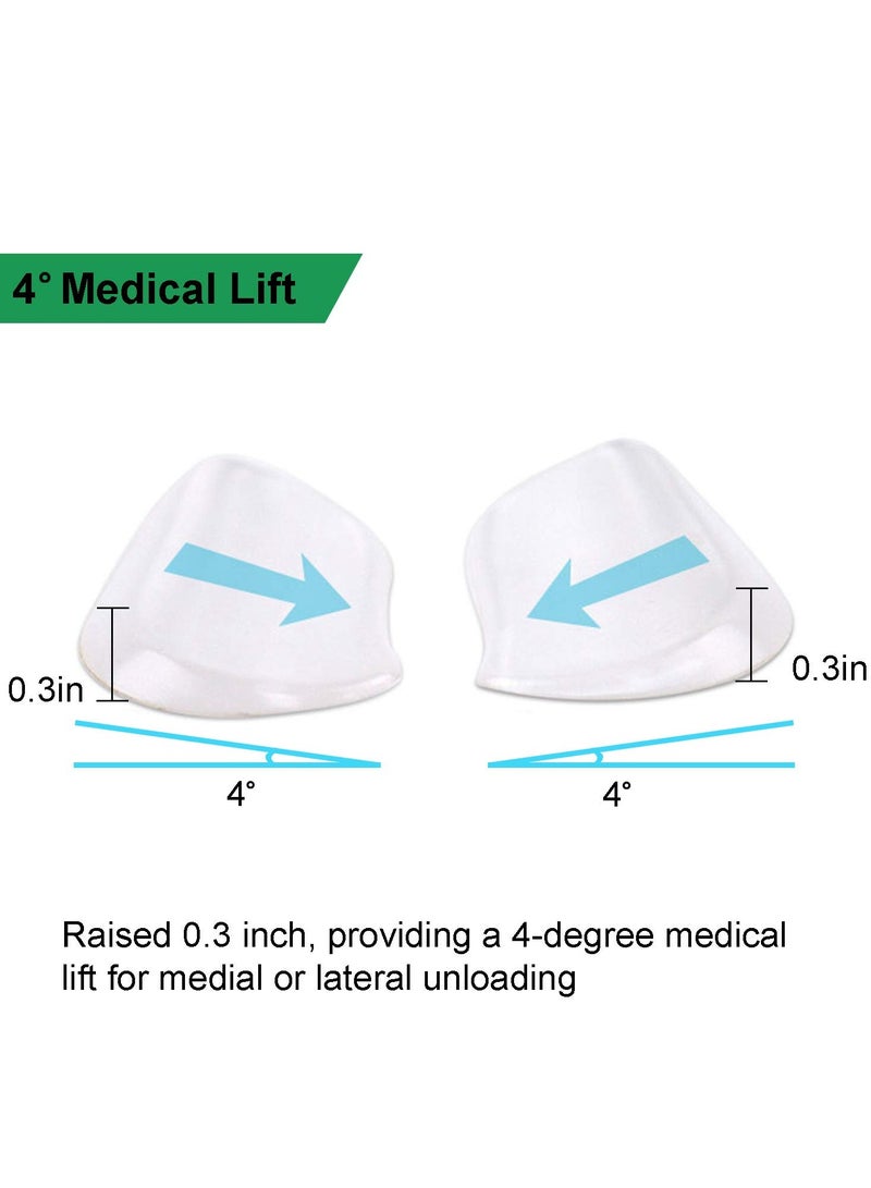 SOLARAE Medial & Lateral Heel Wedge Silicone Insoles - Corrective Adhesive Shoe Inserts for Foot Alignment, Knock Knee Pain, Bow Legs, Osteoarthritis for Men and Women (2 Pairs) - Image 4