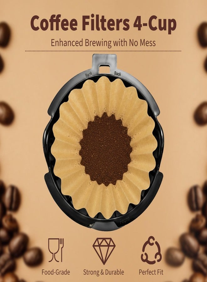Piszvbej 150 Pack Coffee Filters Compatible with Mr.Coffee 4-Cup, Small Unbleached Coffee Filter Paper, Disposable Thick and Durable Paper, No Grounds Overflow, Ideal for Home, Office and Travel - Image 2