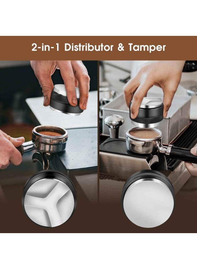 51mm Espresso Accessories Kit, Coffee Distributor and Tamper Leveler, WDT Tool and Dosing Funnel Set Fits 51 mm Espresso Machines - Image 3